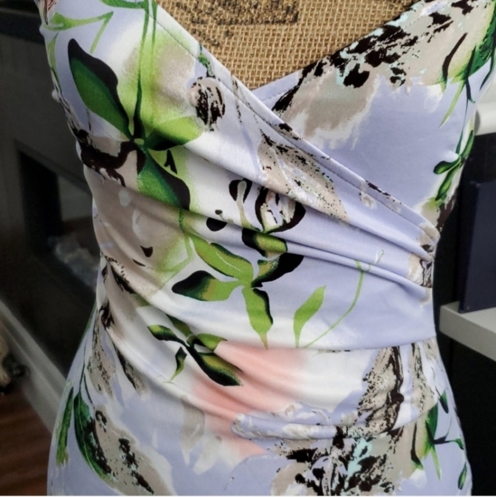 Blue Blush Floral Mini Dress - Picture 2 of 6